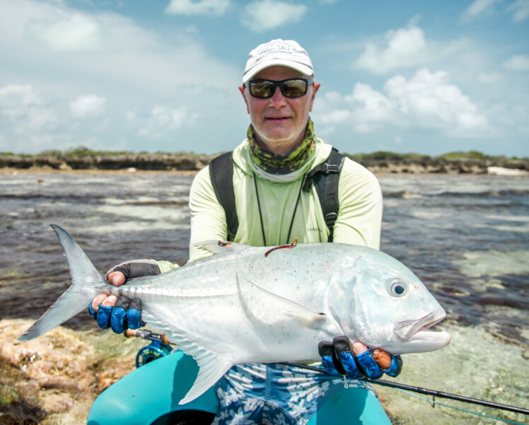 Seychelles Astove Atoll Giant trevally fly fishing