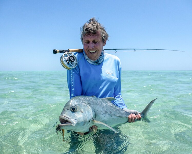 Seychelles Cosmoledo Atoll Giant trevally fly fishing