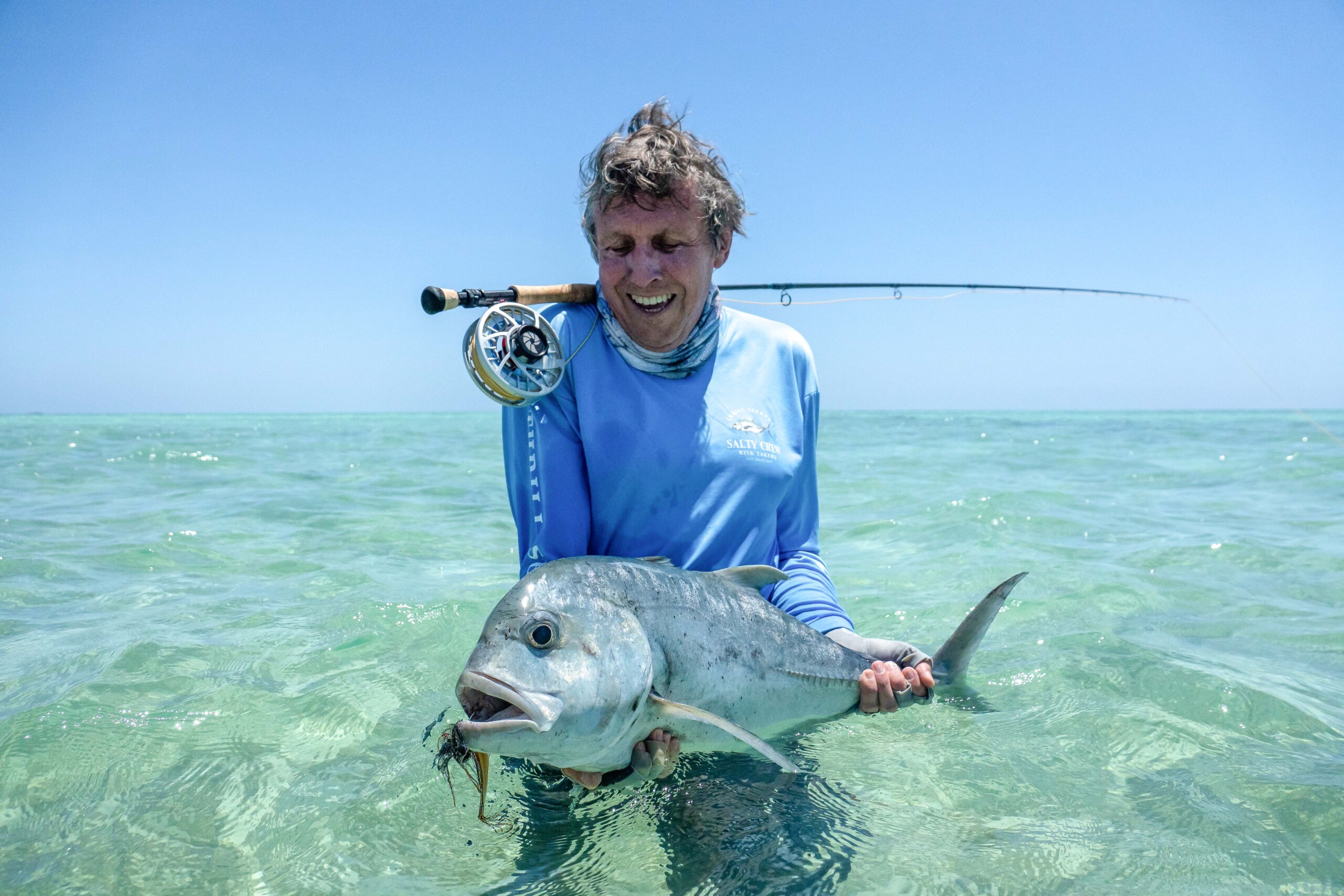 Seychelles Cosmoledo Atoll Giant trevally fly fishing