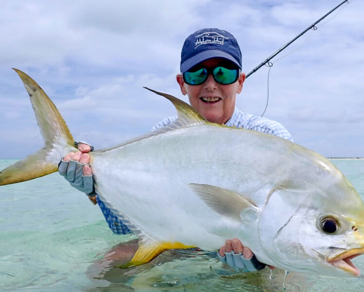 Seychelles Cosmoledo permit fly fishing