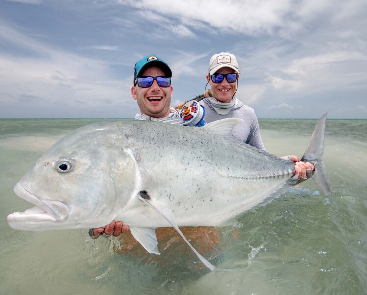 Seychelles Providence Ginat trevally fly fishing