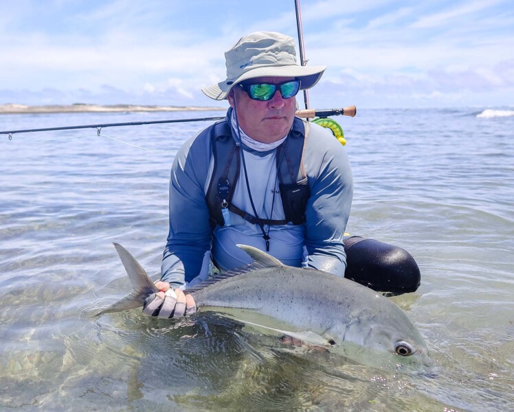 Seychelles Astove Atoll Giant trevally fly fishing