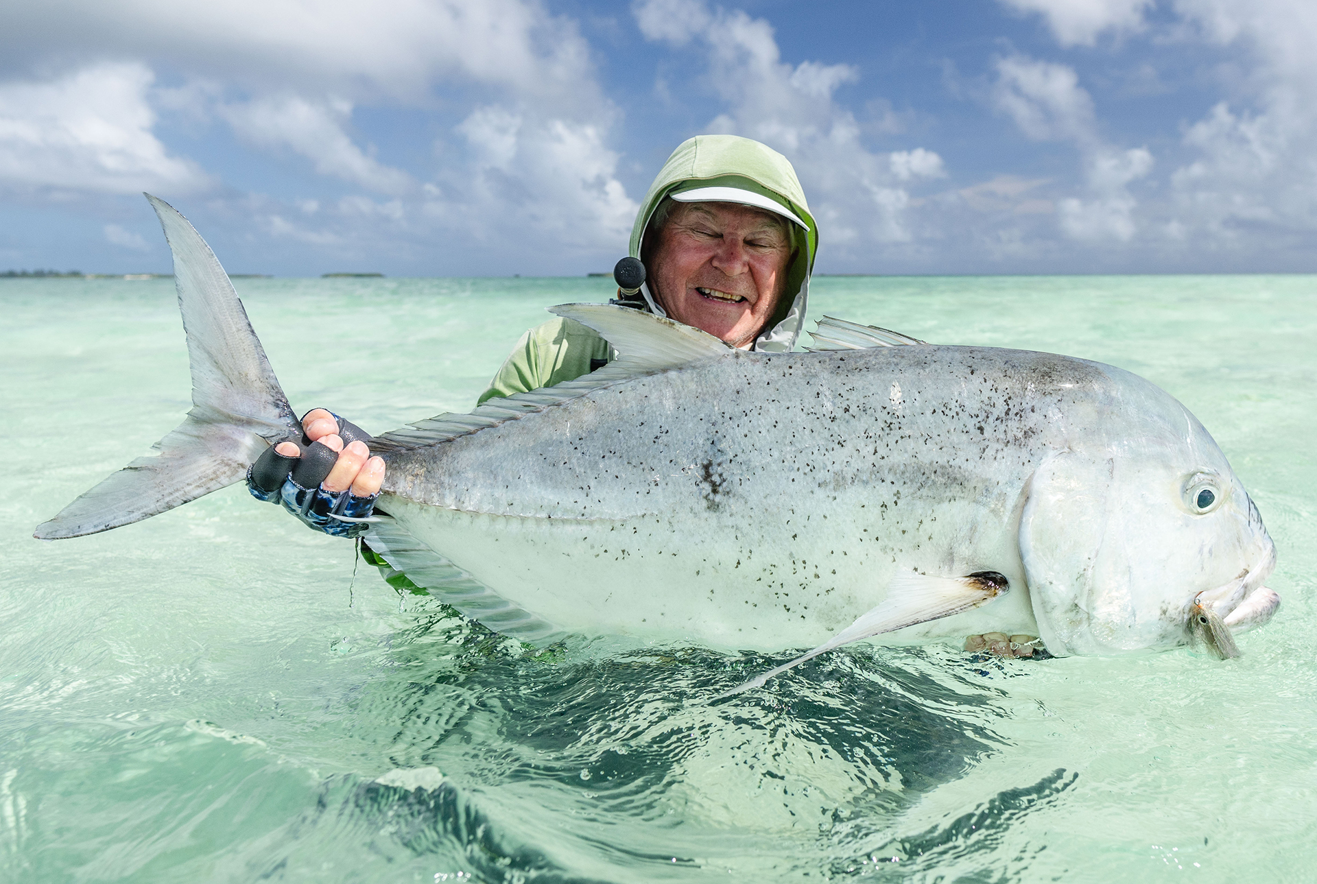 Cosmoledo Atoll Seychelles Giant trevally fly fishing